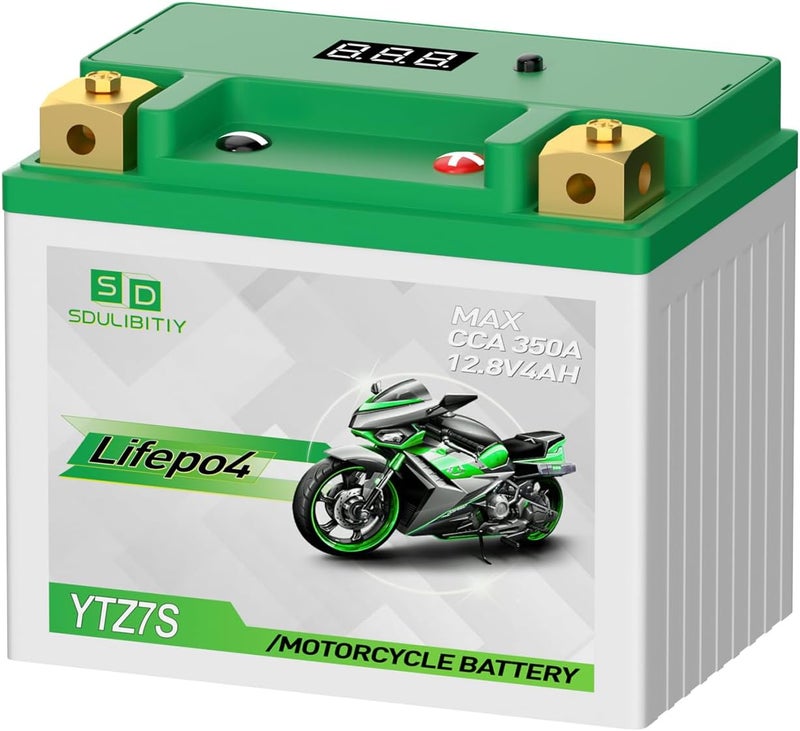 SDULIBITIY بطارية دراجة نارية ليثيوم YTZ7S YTX5L-BS LiFePO4 12V 4Ah 280-350CCA عالية الأداء، متوافقة مع ATV، UTV، PWC، Seadoo، Polaris وبطارية مولد - Image 1